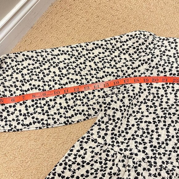 NWOT Jun From Korea Gingham Floral Babydoll Dress Ivory Cream – M - Picture 10 of 11